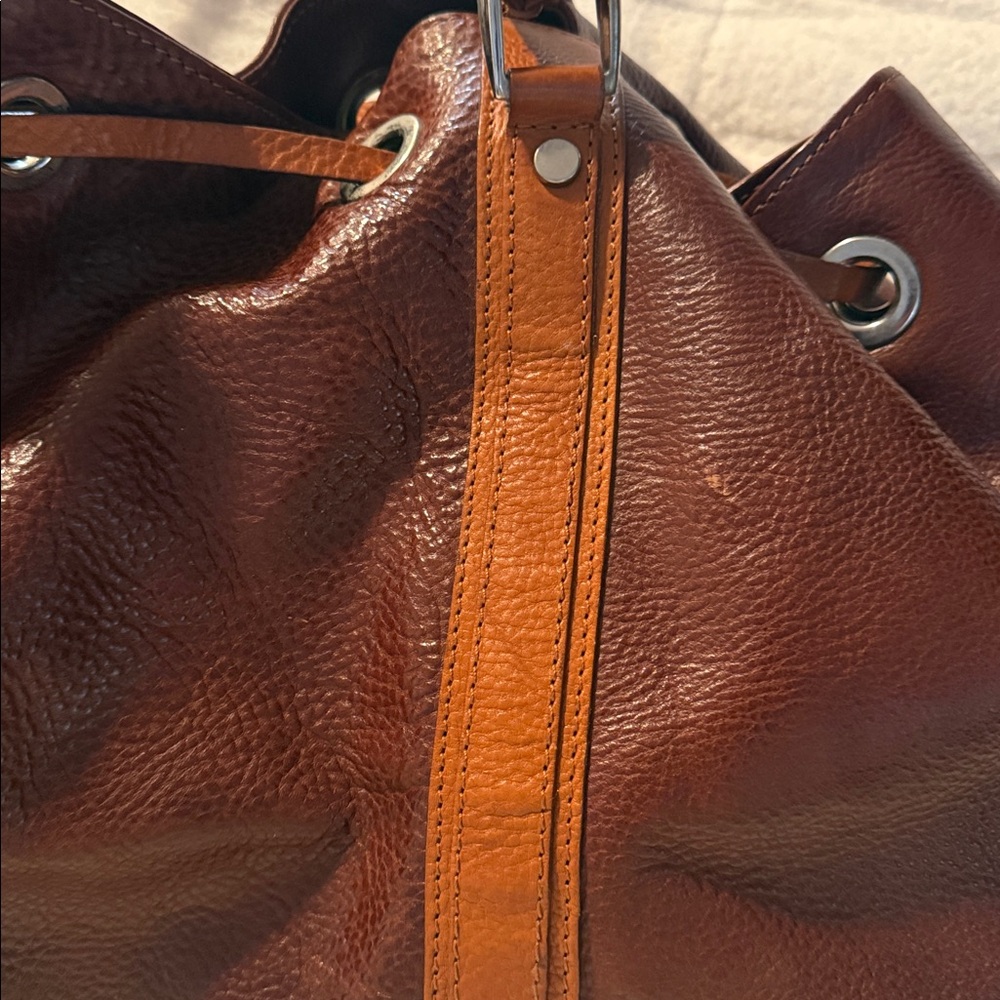 Primonaip handmade Italian leather bucket bag. - Picture 8 of 14